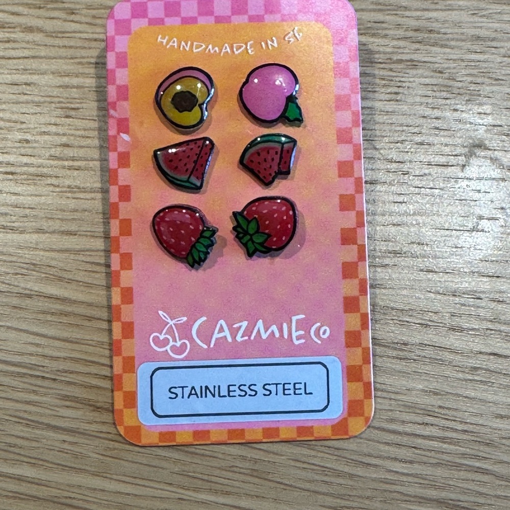 Colorful Handmade Fruit Earrings Set
